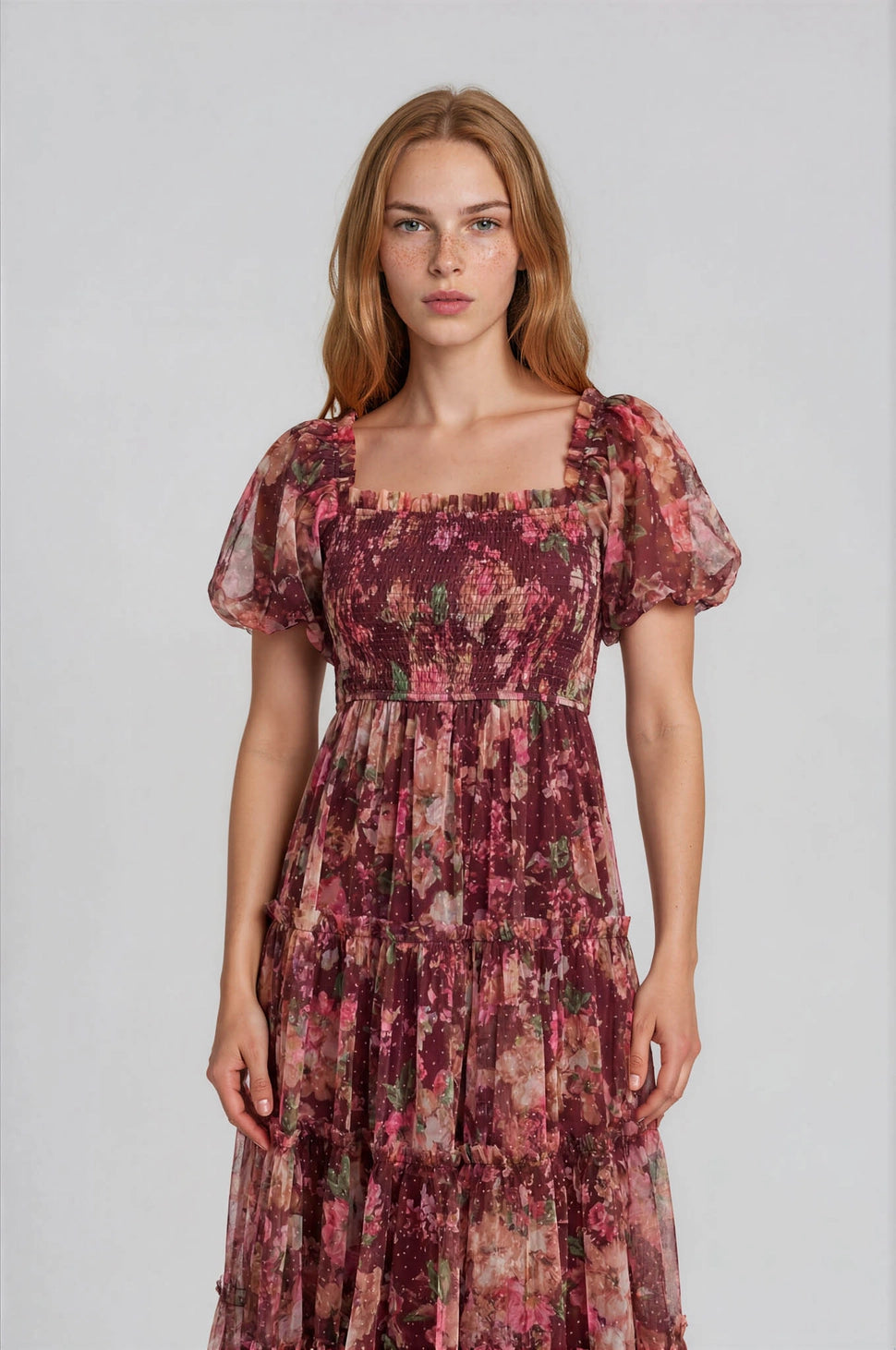 Floral Tulle Dream Midi Dress